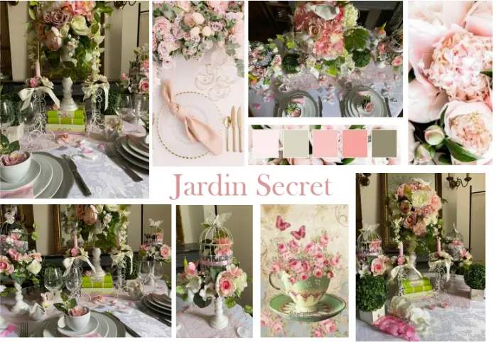 Moodboard de jardin secret