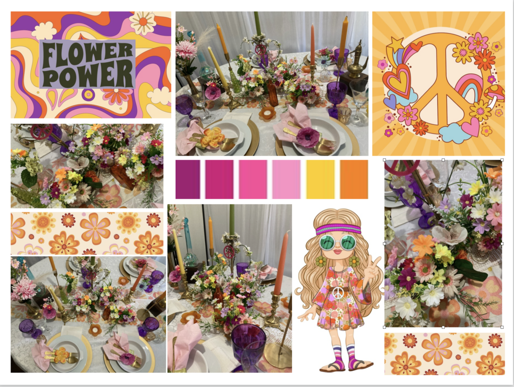 collection de table flower power